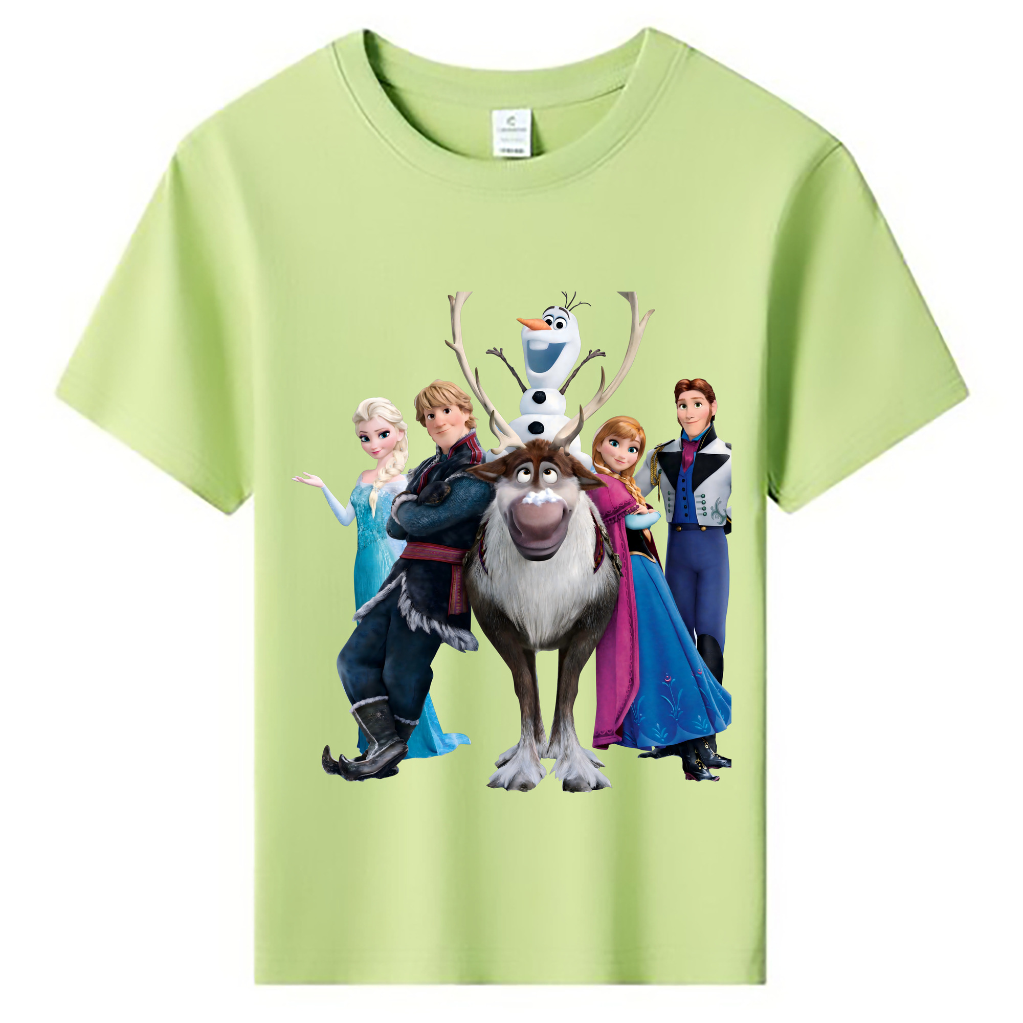 （画像用） アナと雪の女王 アンナ エルサ Frozen Anna Elsa 綿100％キッズTシャツ（フロントプリント）